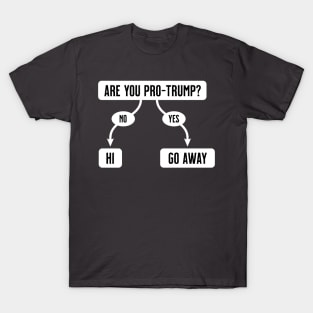 Are You Pro-Trump- Funny Anti-Trump Flowchart T-Shirt